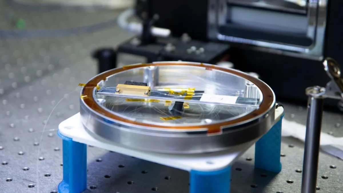 A prototype fibre gyroscopes built by AML