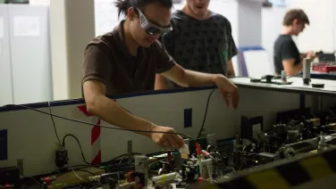Two scientists in the CGA Gravitational Wave laboratory